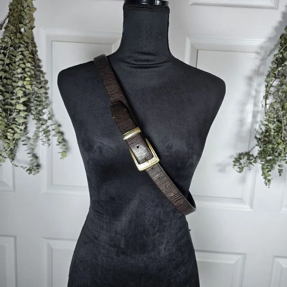 Mens Weathered Genuine Leather Belt Size 38
